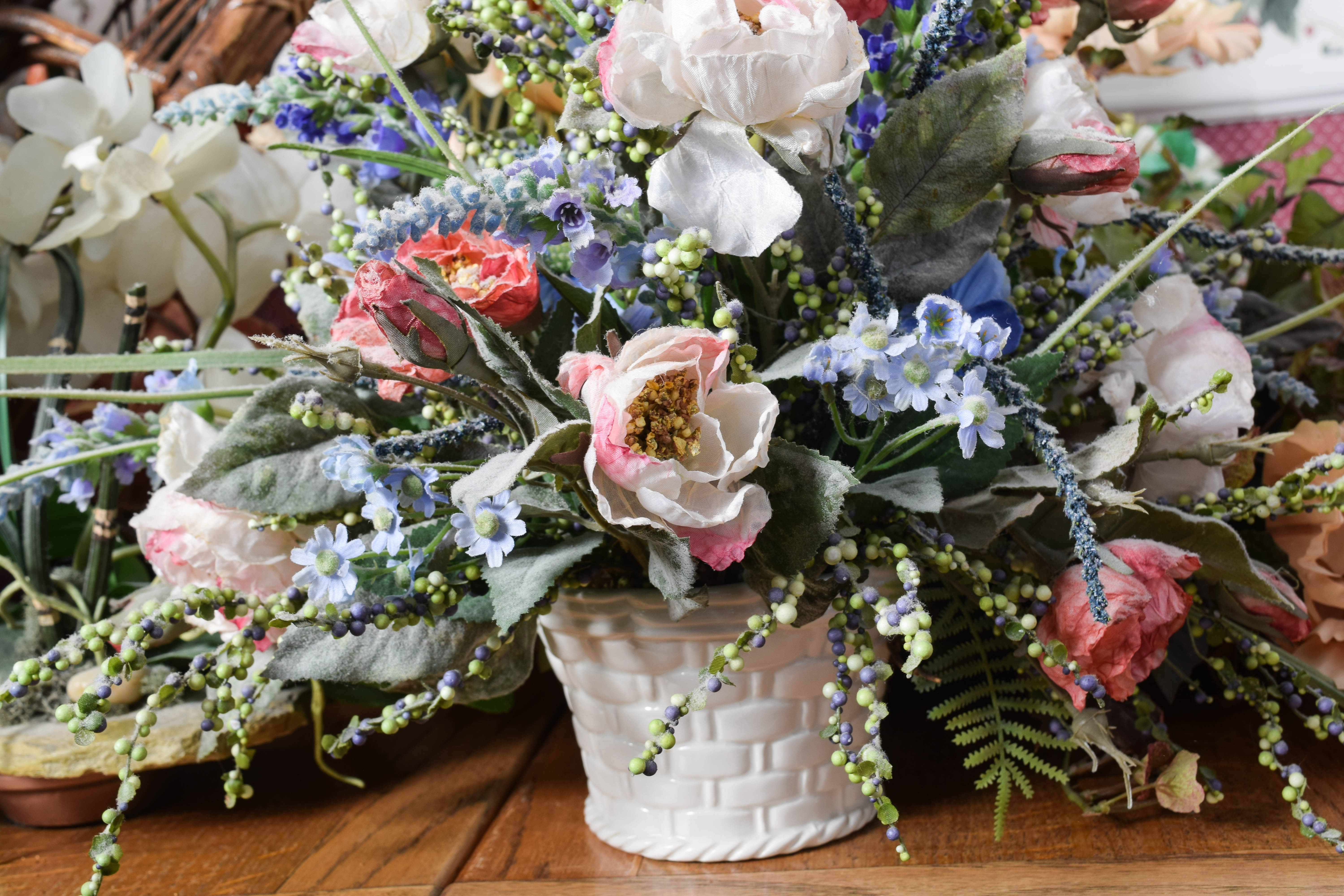 Collection of Artificial Floral Arrangements