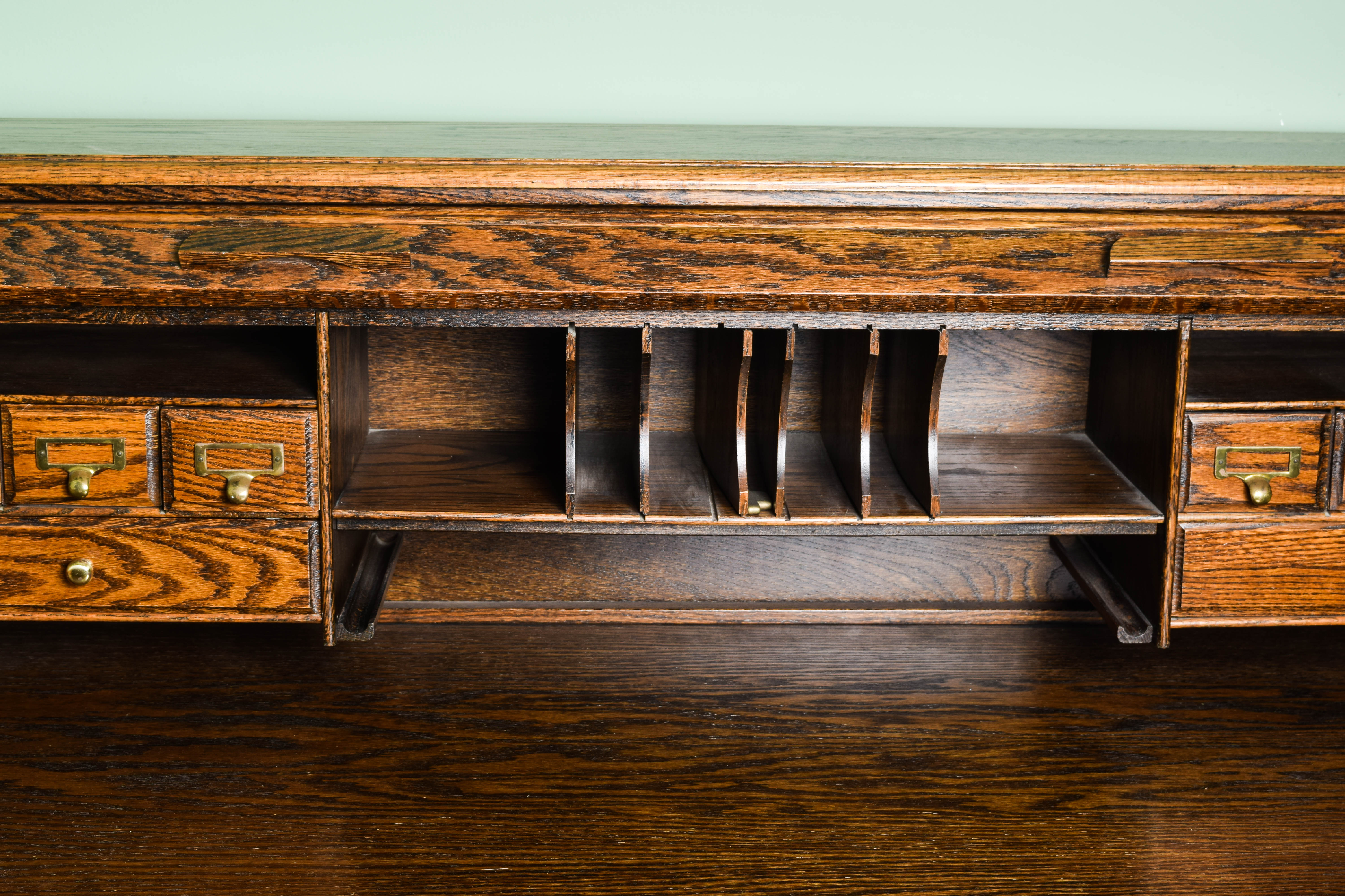 Vintage Oak Roll Top Desk