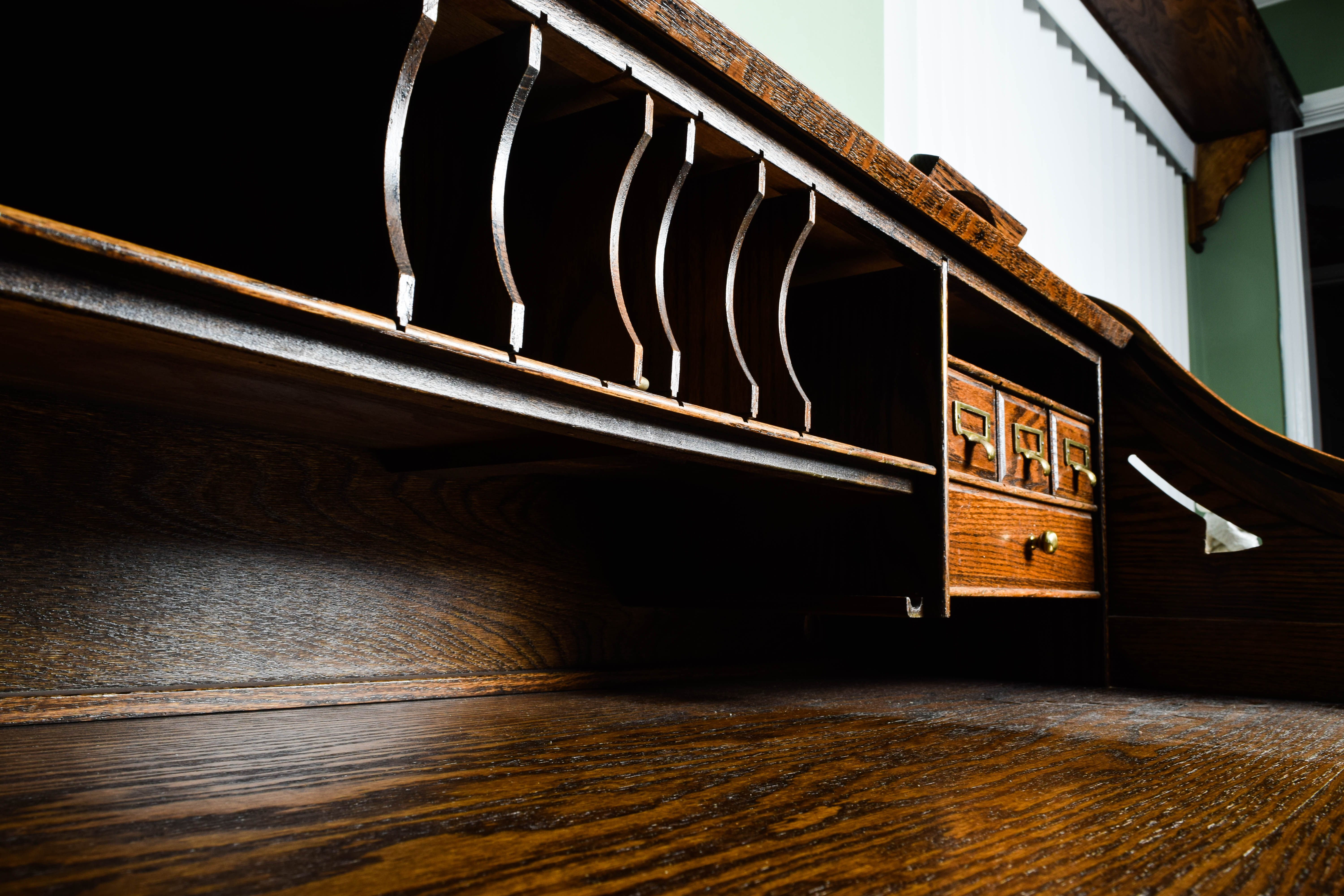 Vintage Oak Roll Top Desk