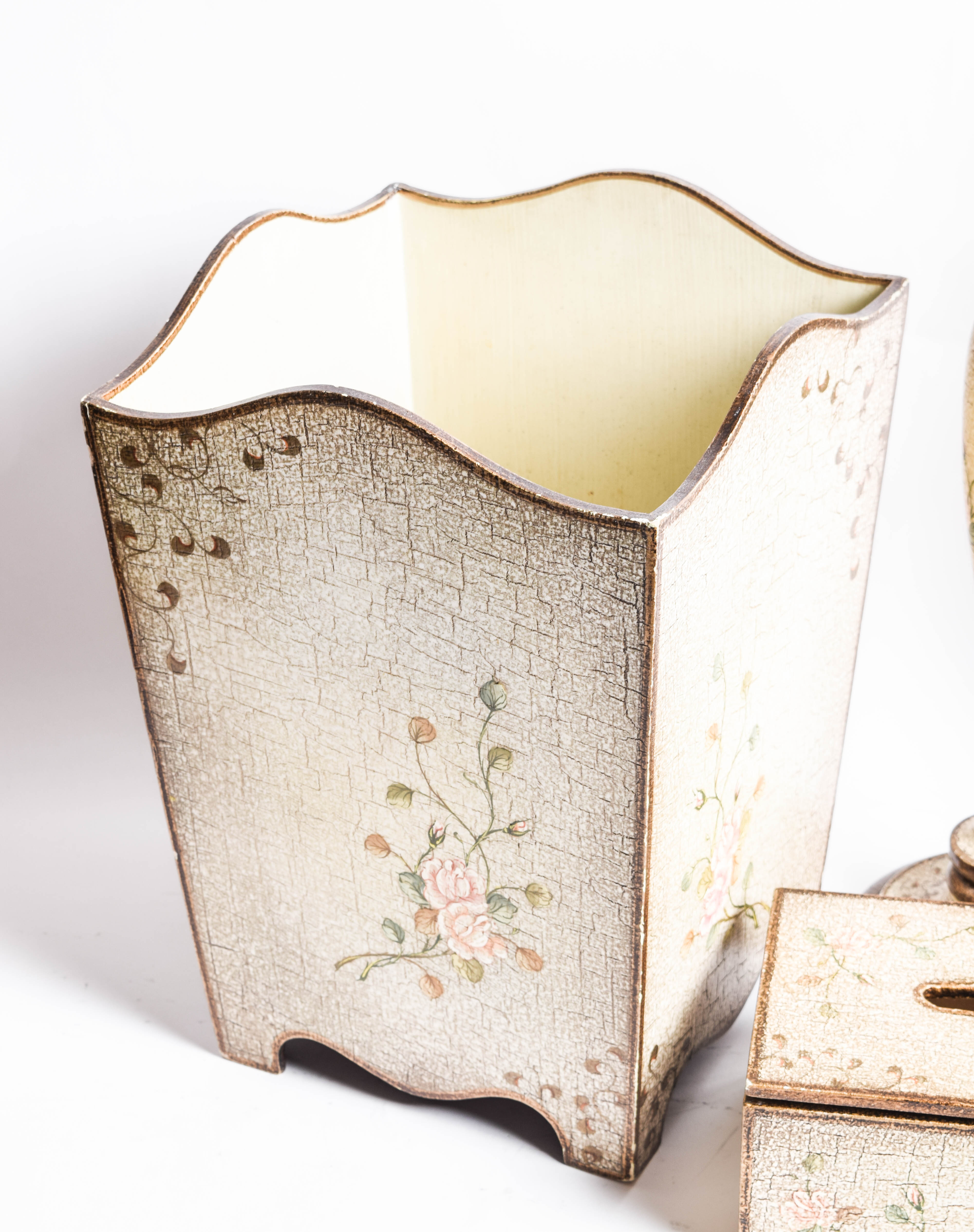 Set of Shabby Chic Bathroom Decor