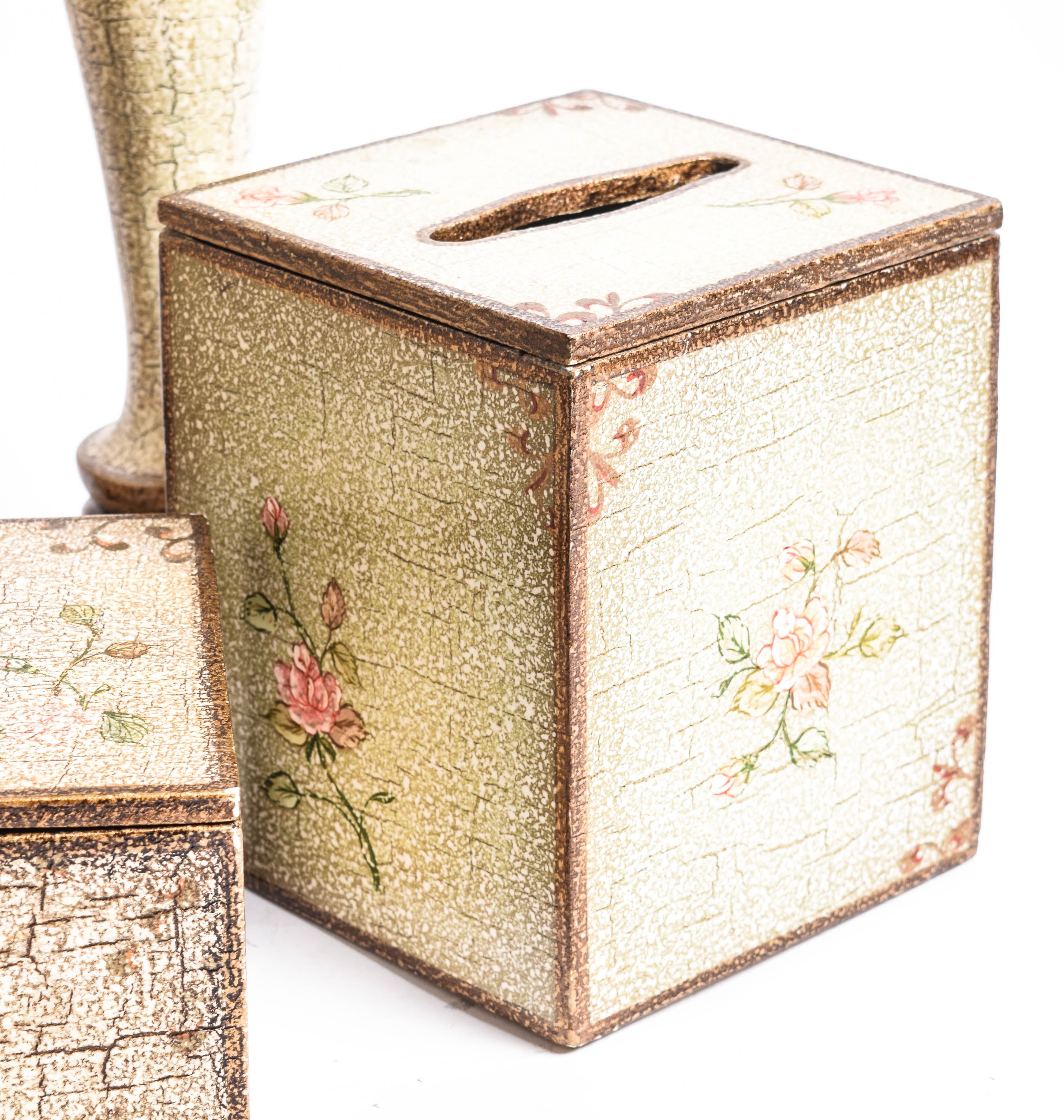 Set of Shabby Chic Bathroom Decor