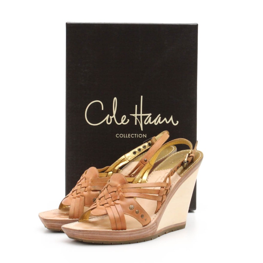 Cole Haan Natural Livia Air Wedge Sandals