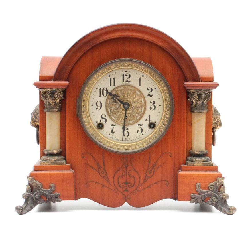 Seth Thomas Mahogany Case Mantle Clock