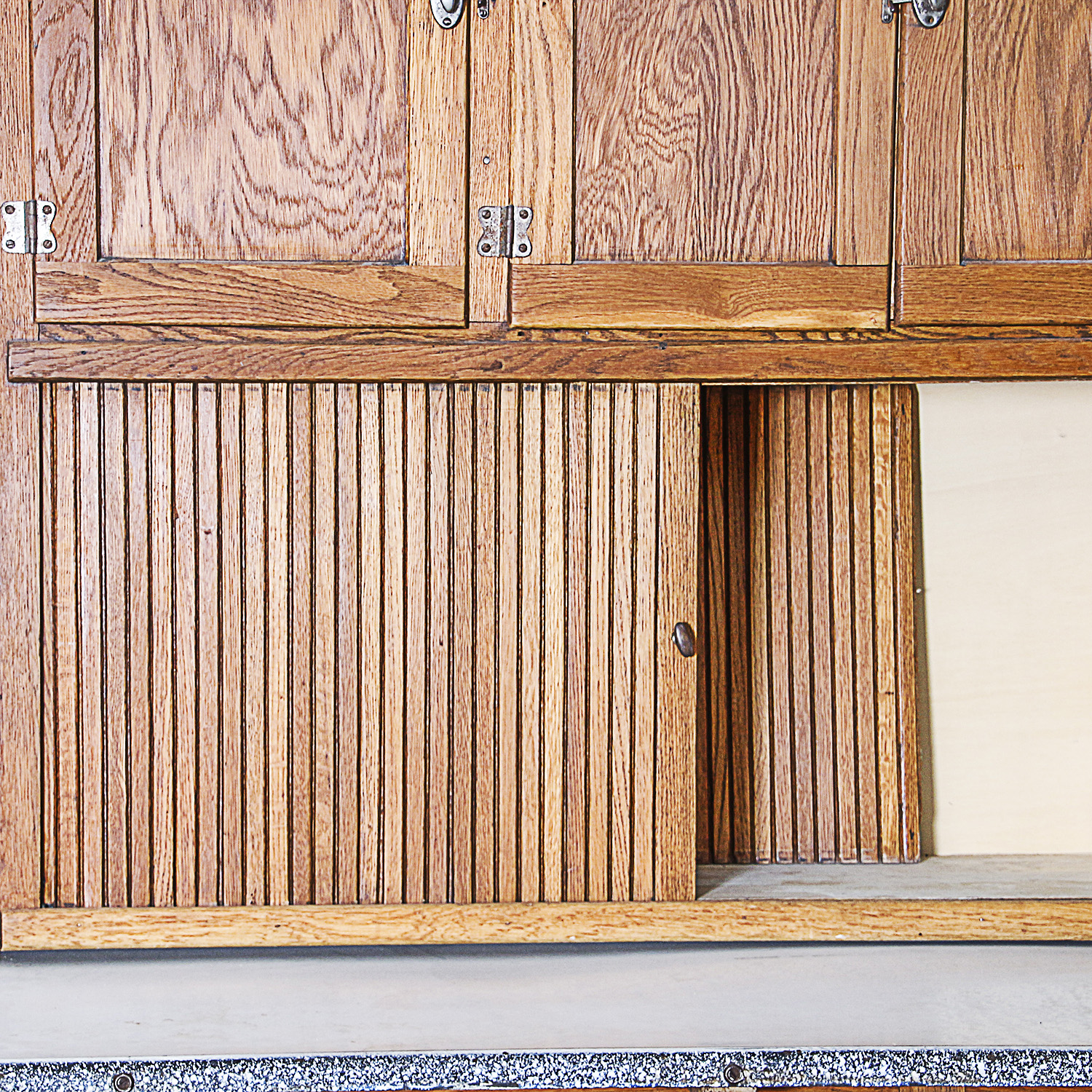 Vintage Oak Hoosier Cabinet