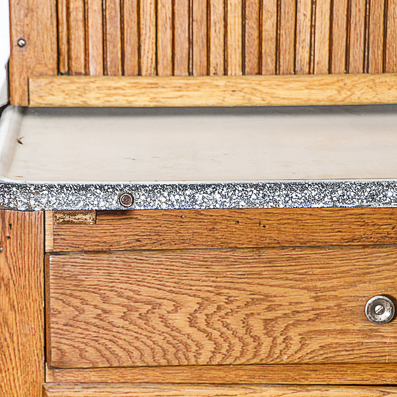 Vintage Oak Hoosier Cabinet