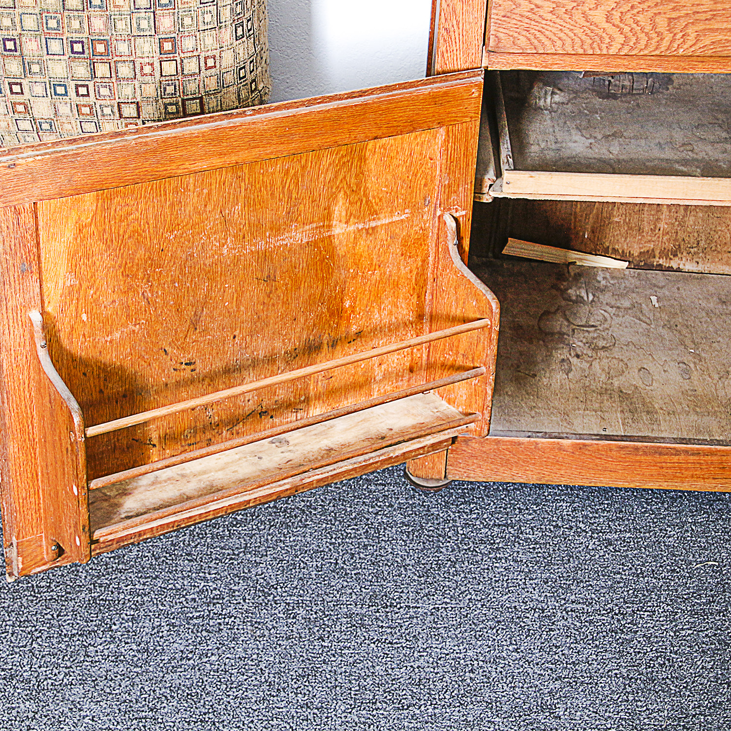 Vintage Oak Hoosier Cabinet