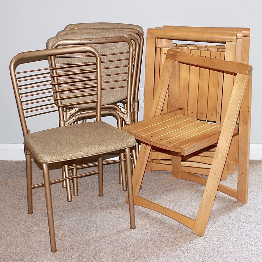 Vintage Folding Chairs Including Cosco