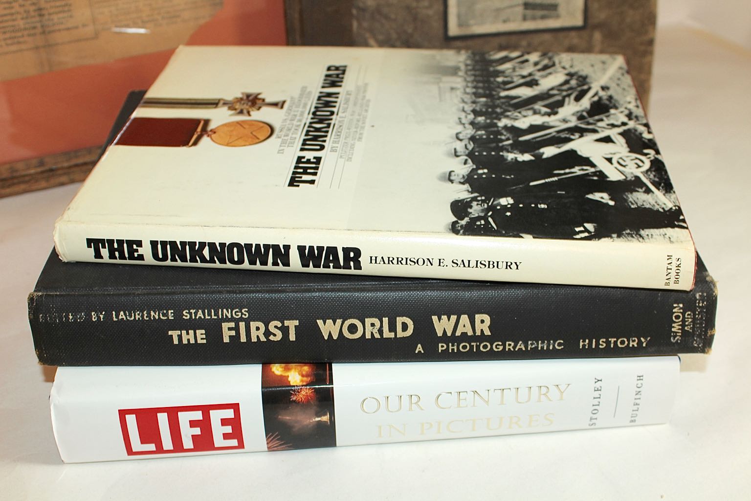 1918 End of WWI Newspaper and War Books