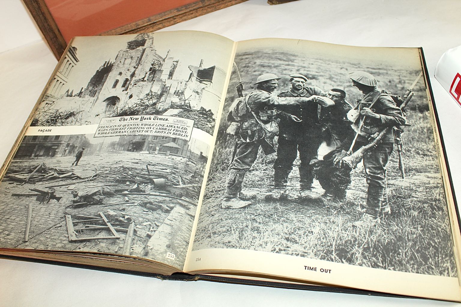 1918 End of WWI Newspaper and War Books