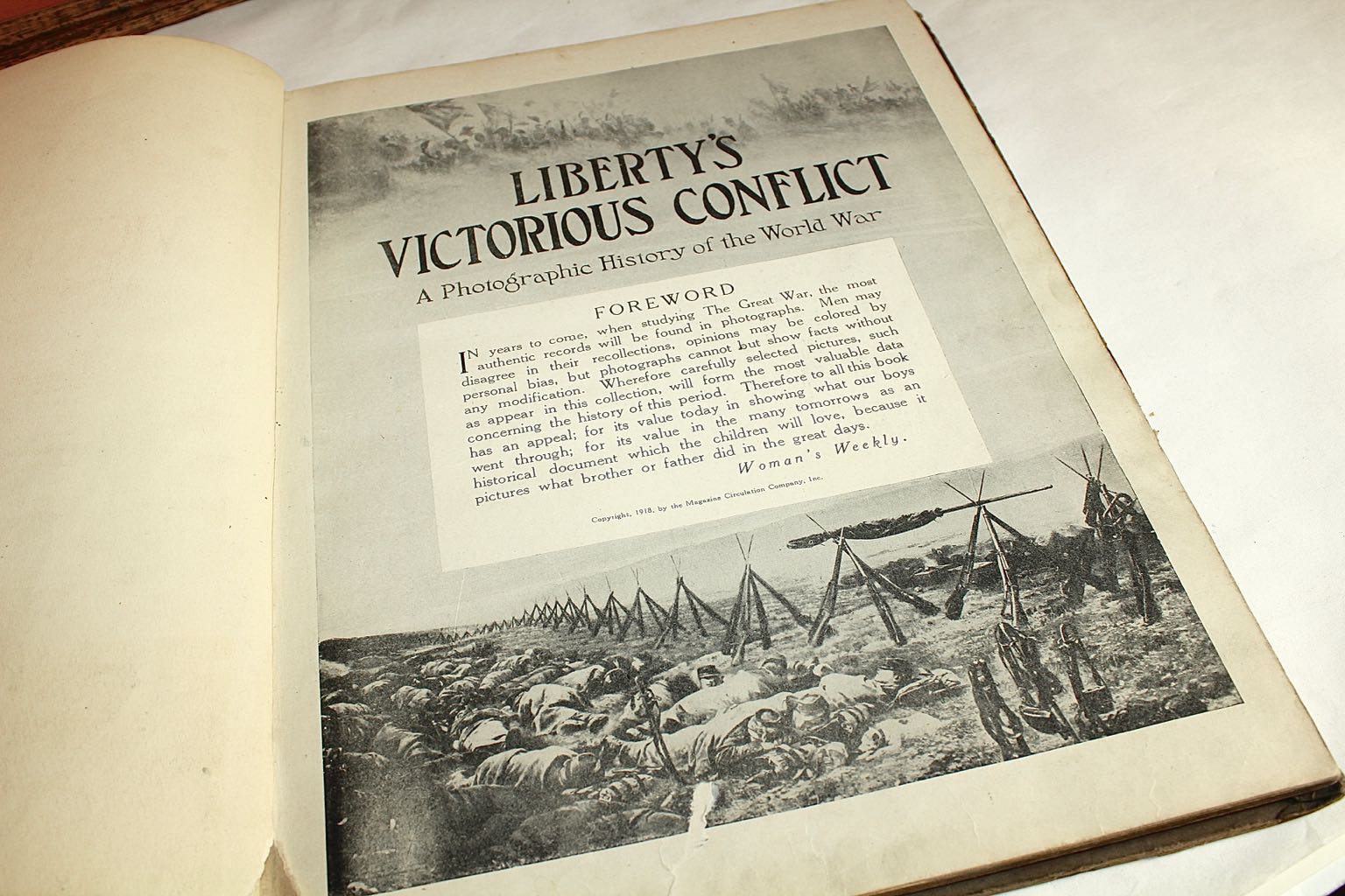 1918 End of WWI Newspaper and War Books