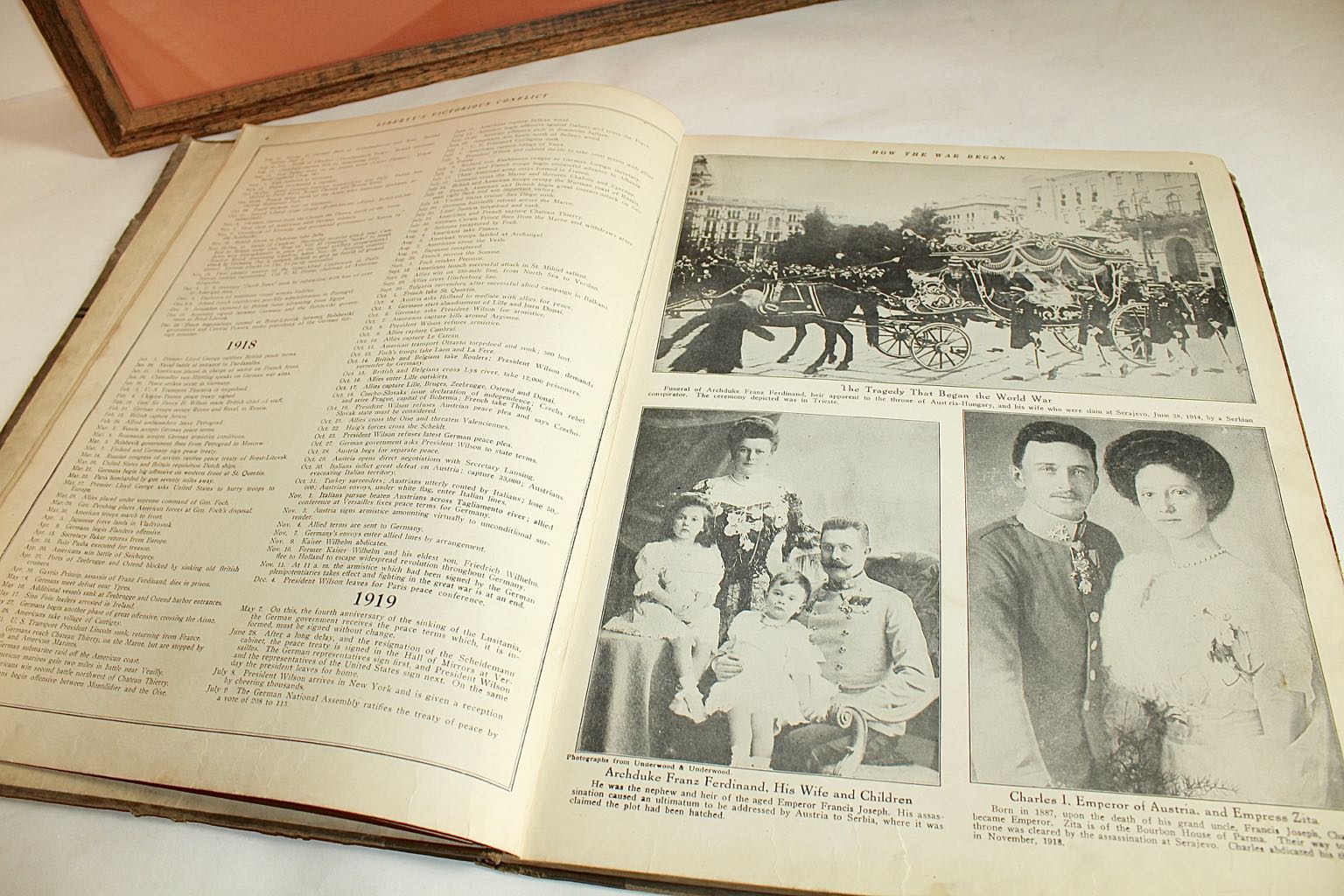 1918 End of WWI Newspaper and War Books