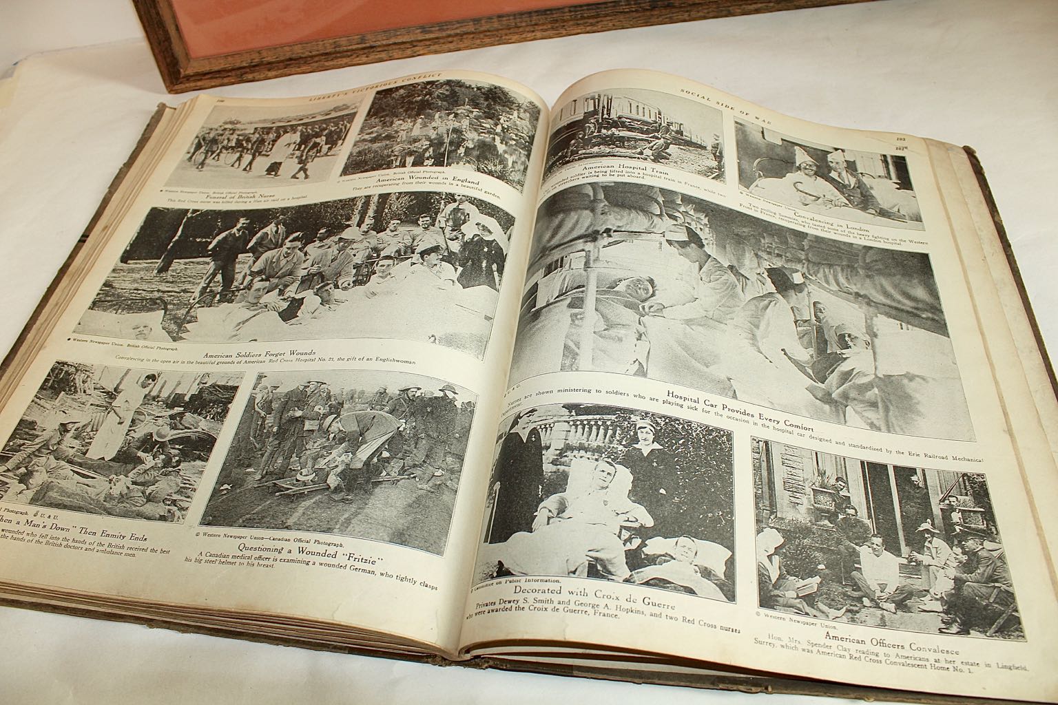 1918 End of WWI Newspaper and War Books