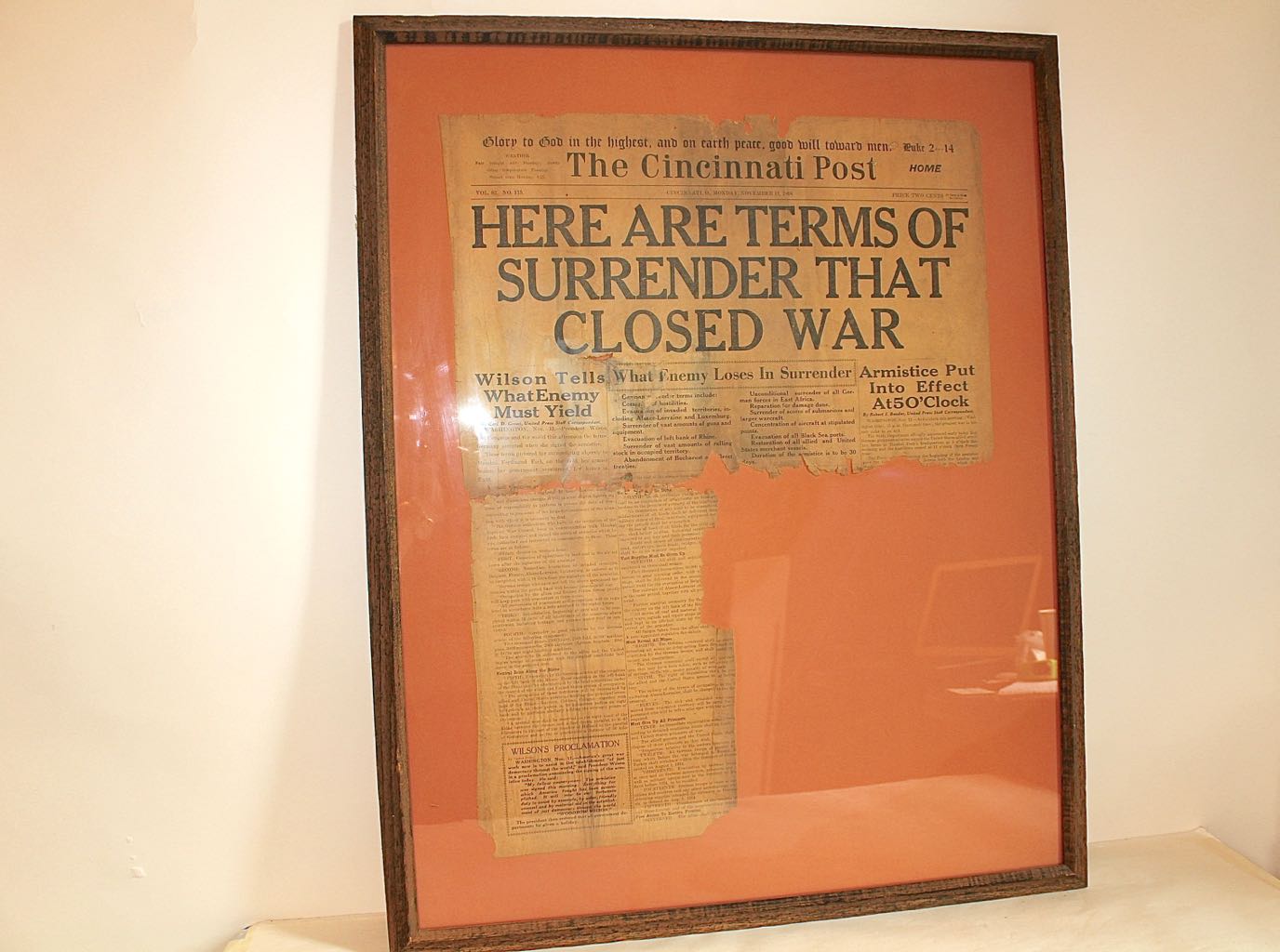 1918 End of WWI Newspaper and War Books