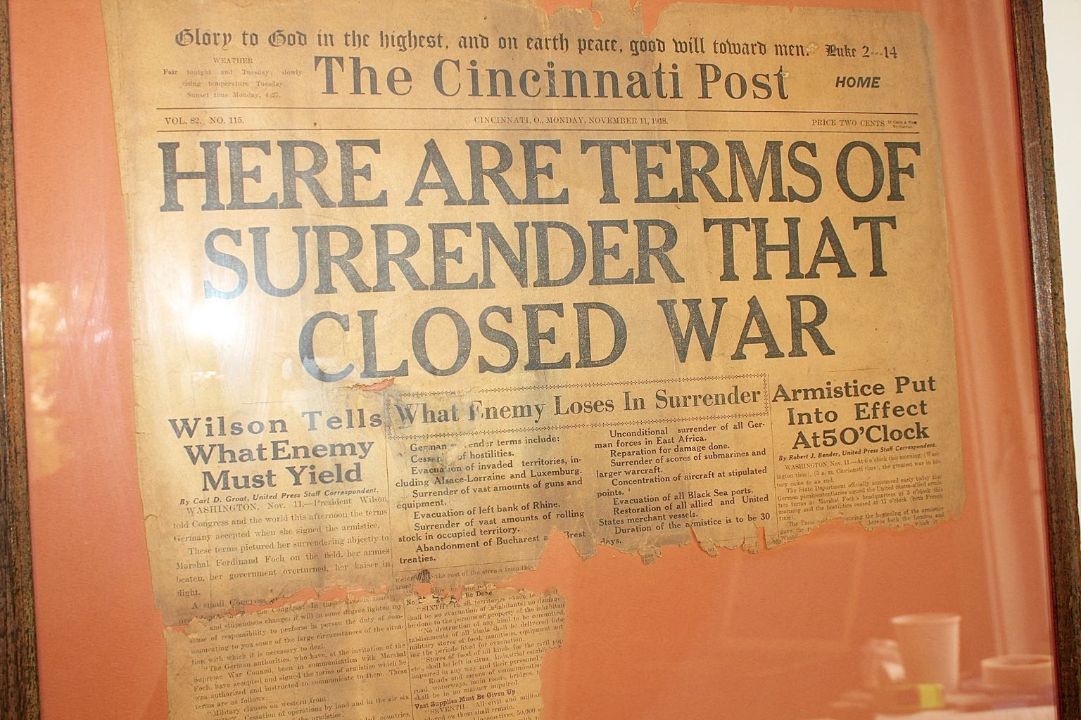 1918 End of WWI Newspaper and War Books