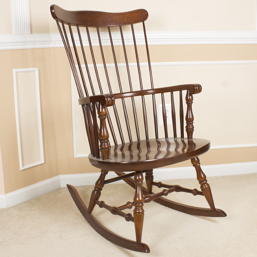 Bow-Back Windsor Style Rocking Chair by Virginia House Furniture