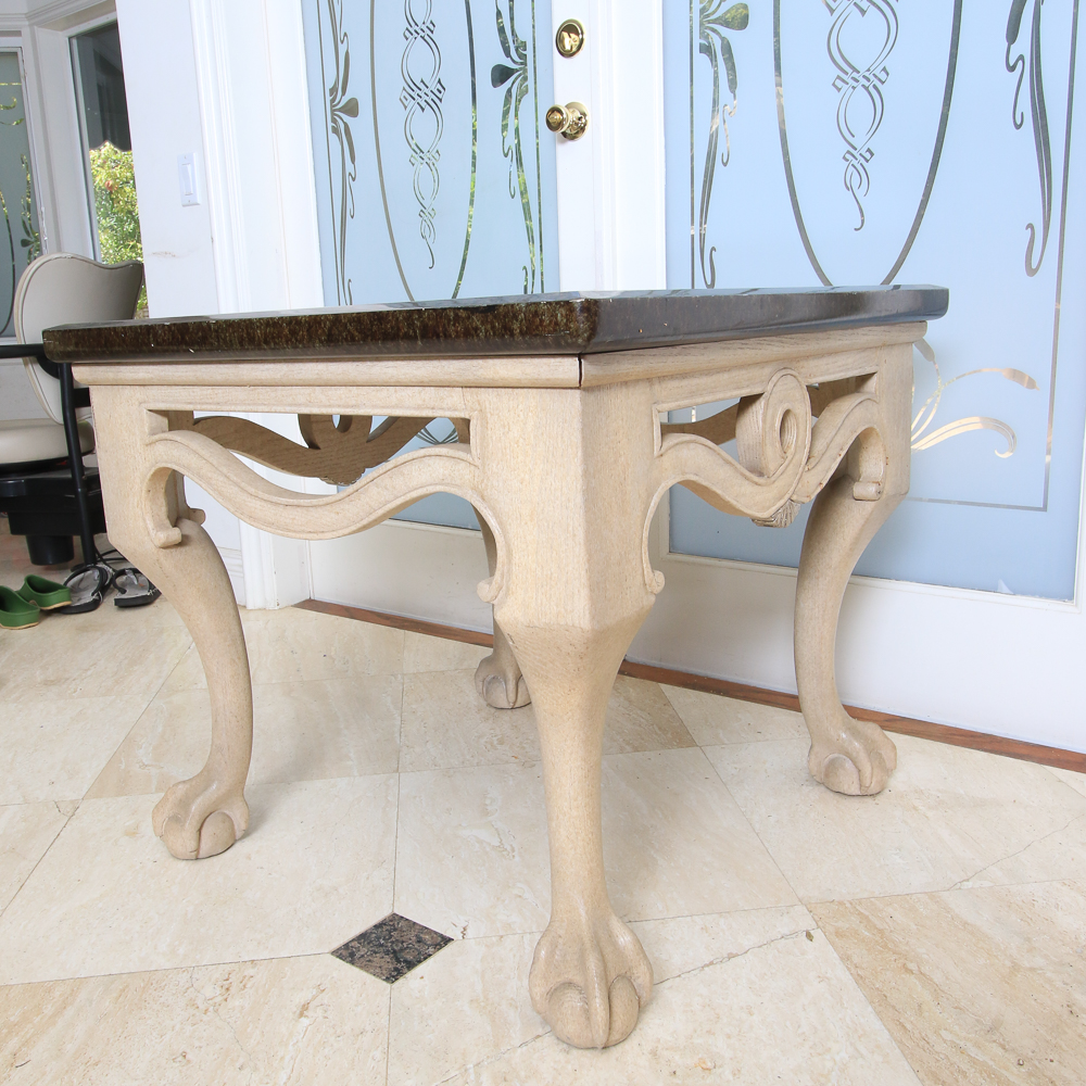 Marble Top End Tables with Claw Feet
