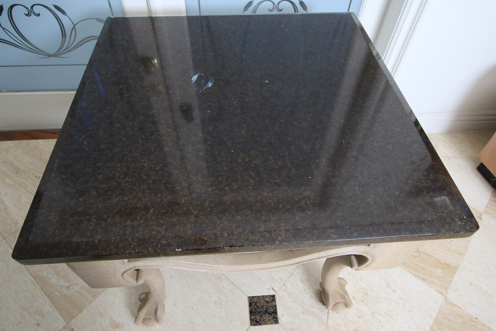 Marble Top End Tables with Claw Feet