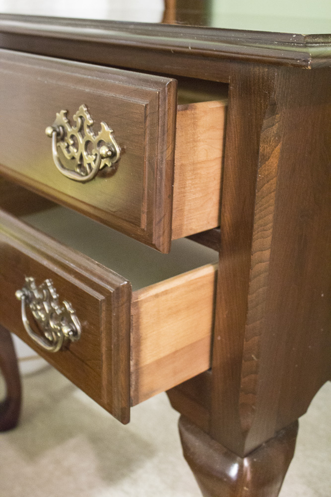 Queen Anne Style Nightstand by The Sterlingworth Corporation