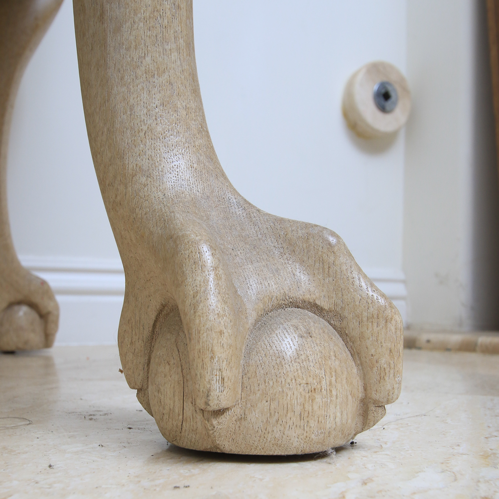 Marble Top End Tables with Claw Feet