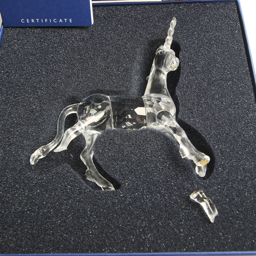 Swarovski "Unicorn" Crystal Figurine and Base