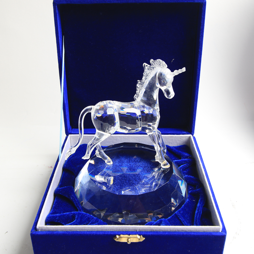 Swarovski "Unicorn" Crystal Figurine and Base