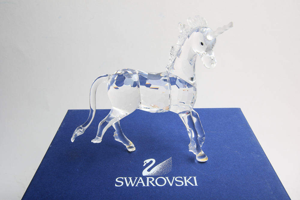 Swarovski "Unicorn" Crystal Figurine and Base