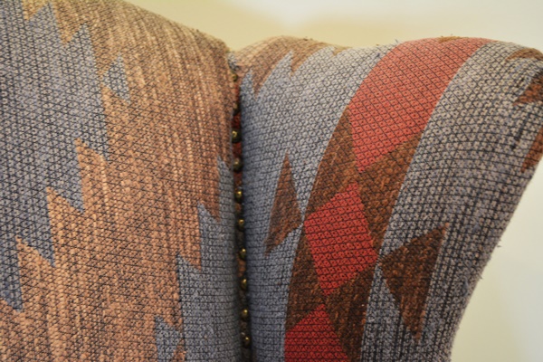 Vintage Romweber Viking Oak Wood Panel Wing Chair