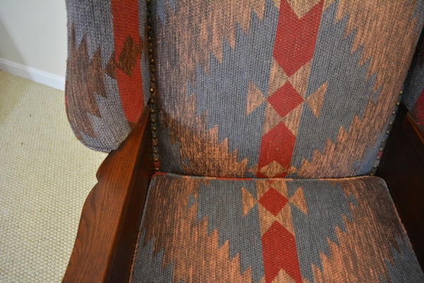 Vintage Romweber Viking Oak Wood Panel Wing Chair