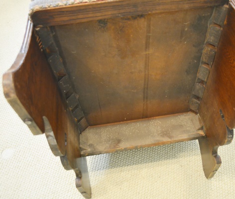 Vintage Romweber Viking Oak Wood Panel Wing Chair