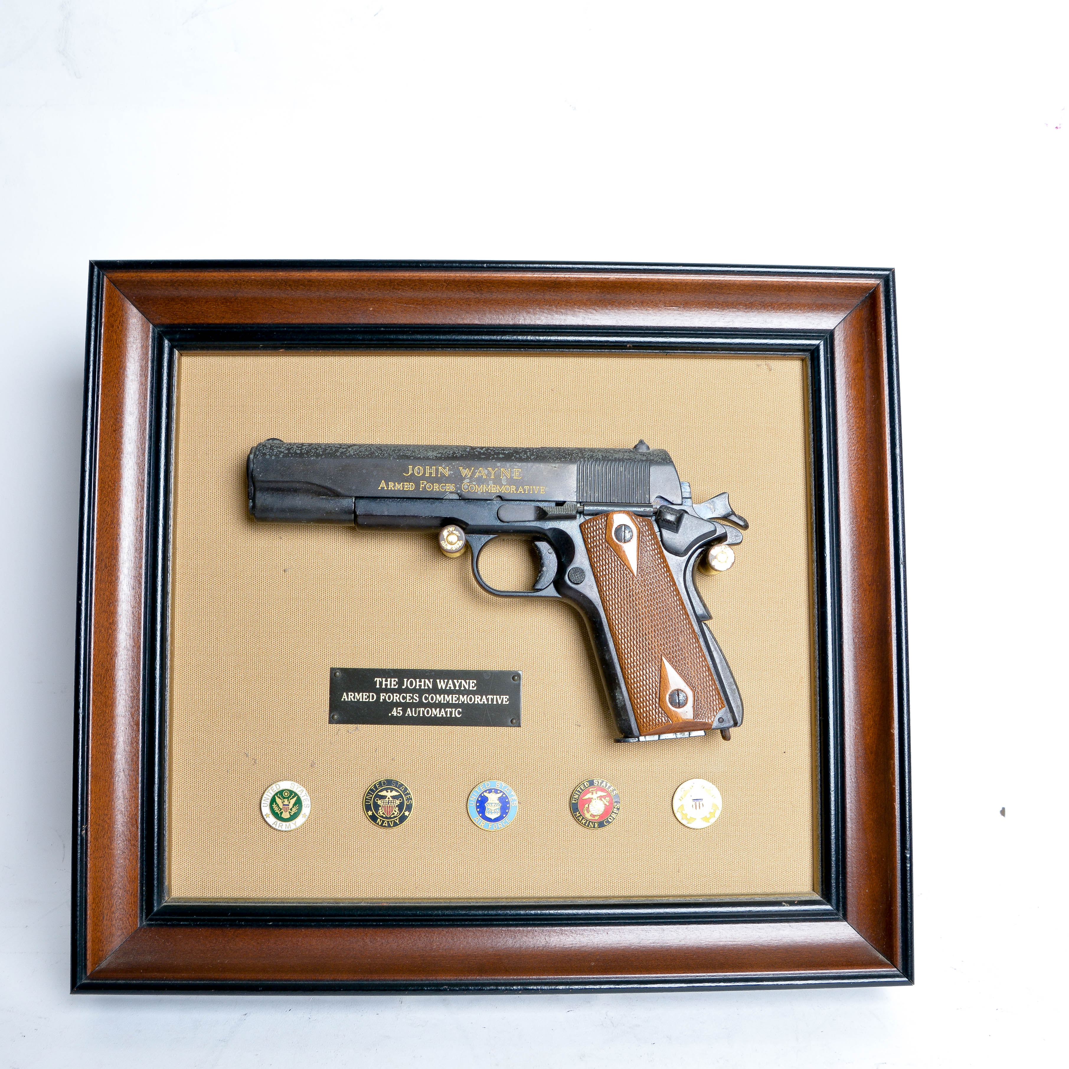 Collection of Three Framed Commemorative Replica Handguns