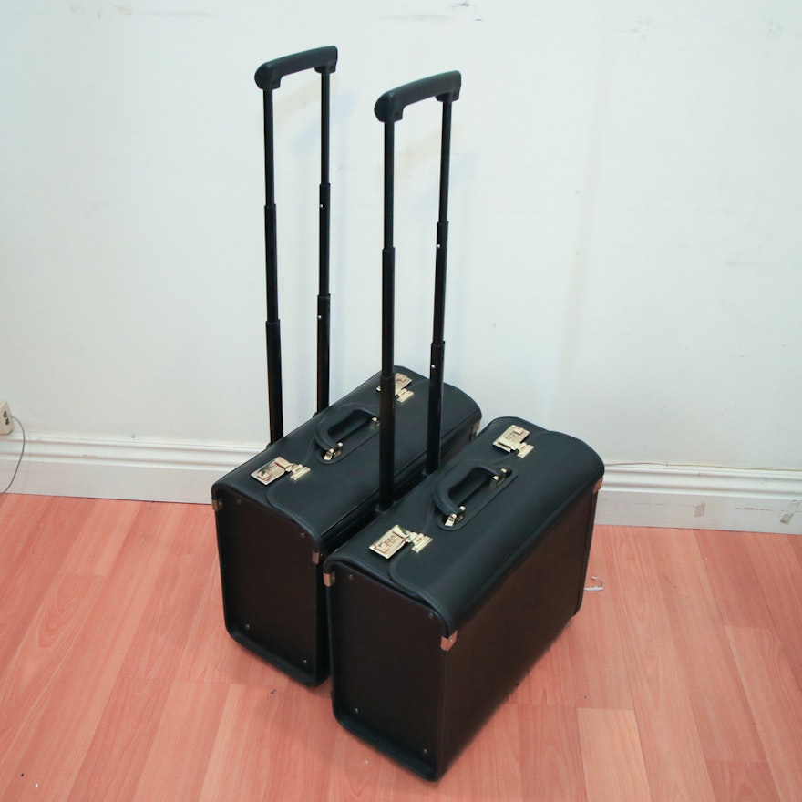 Pair of Rolling Briefcases