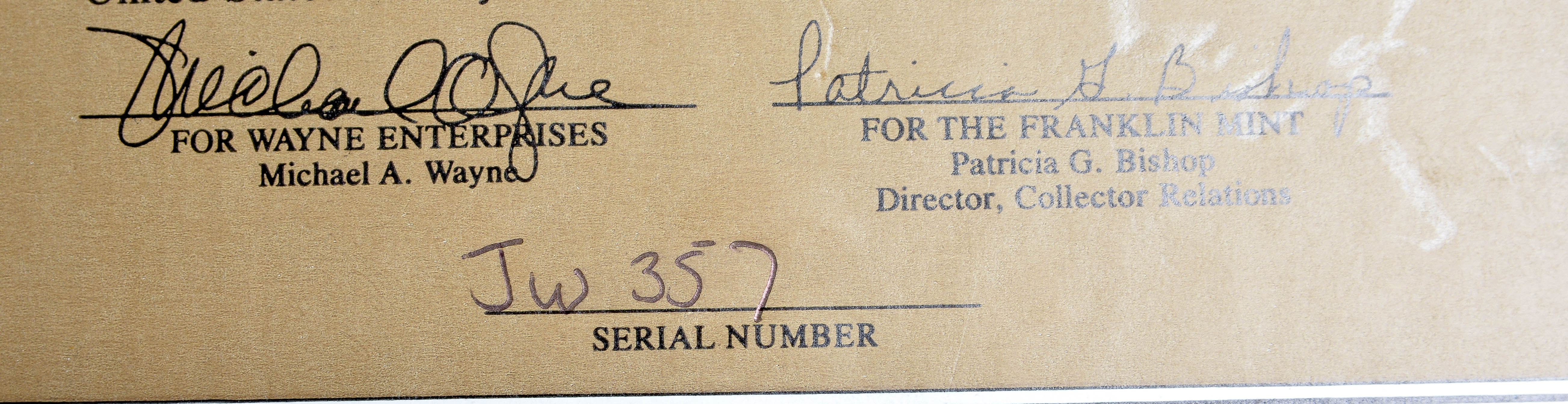 Collection of Three Framed Commemorative Replica Handguns