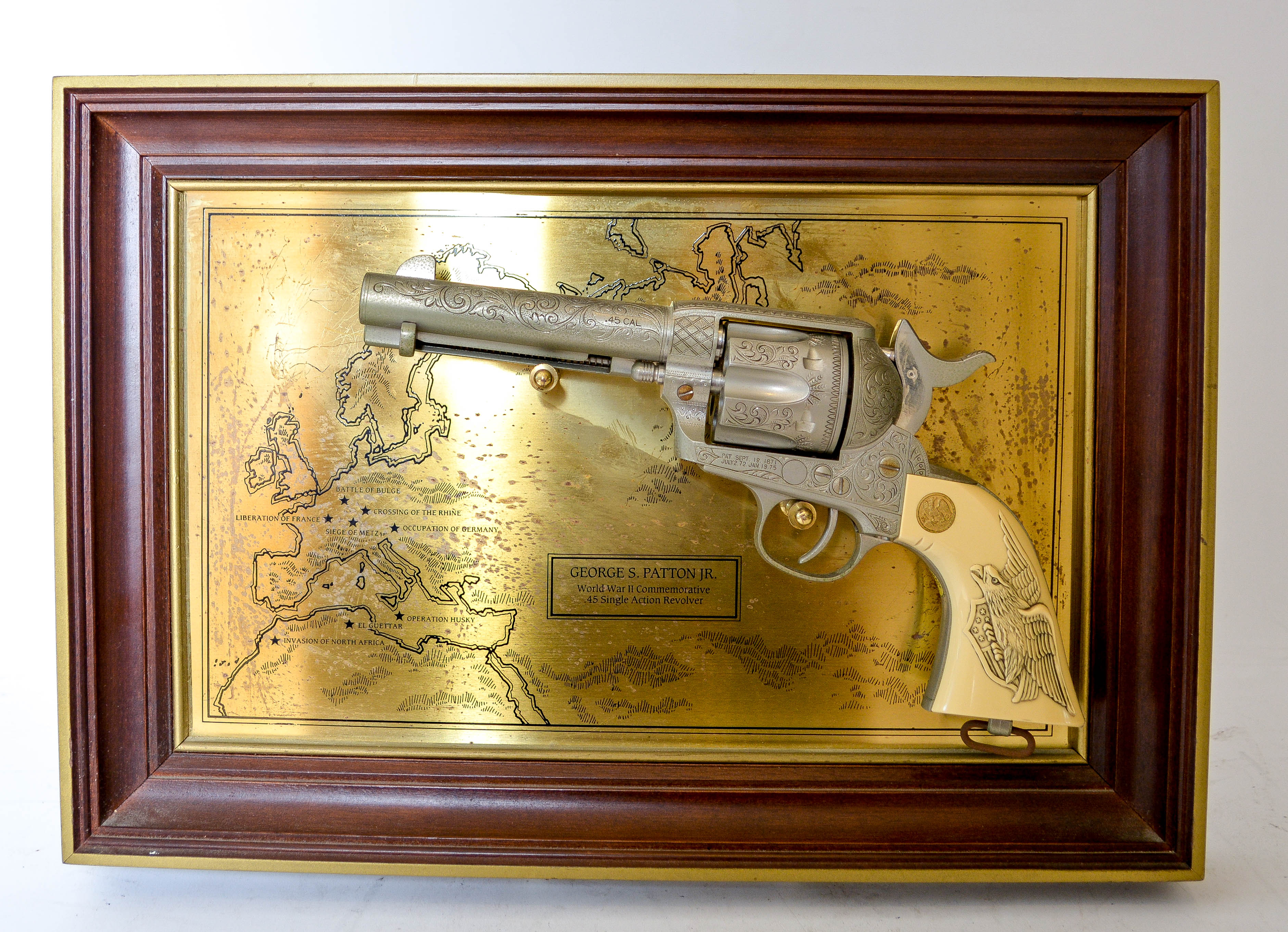 Collection of Three Framed Commemorative Replica Handguns