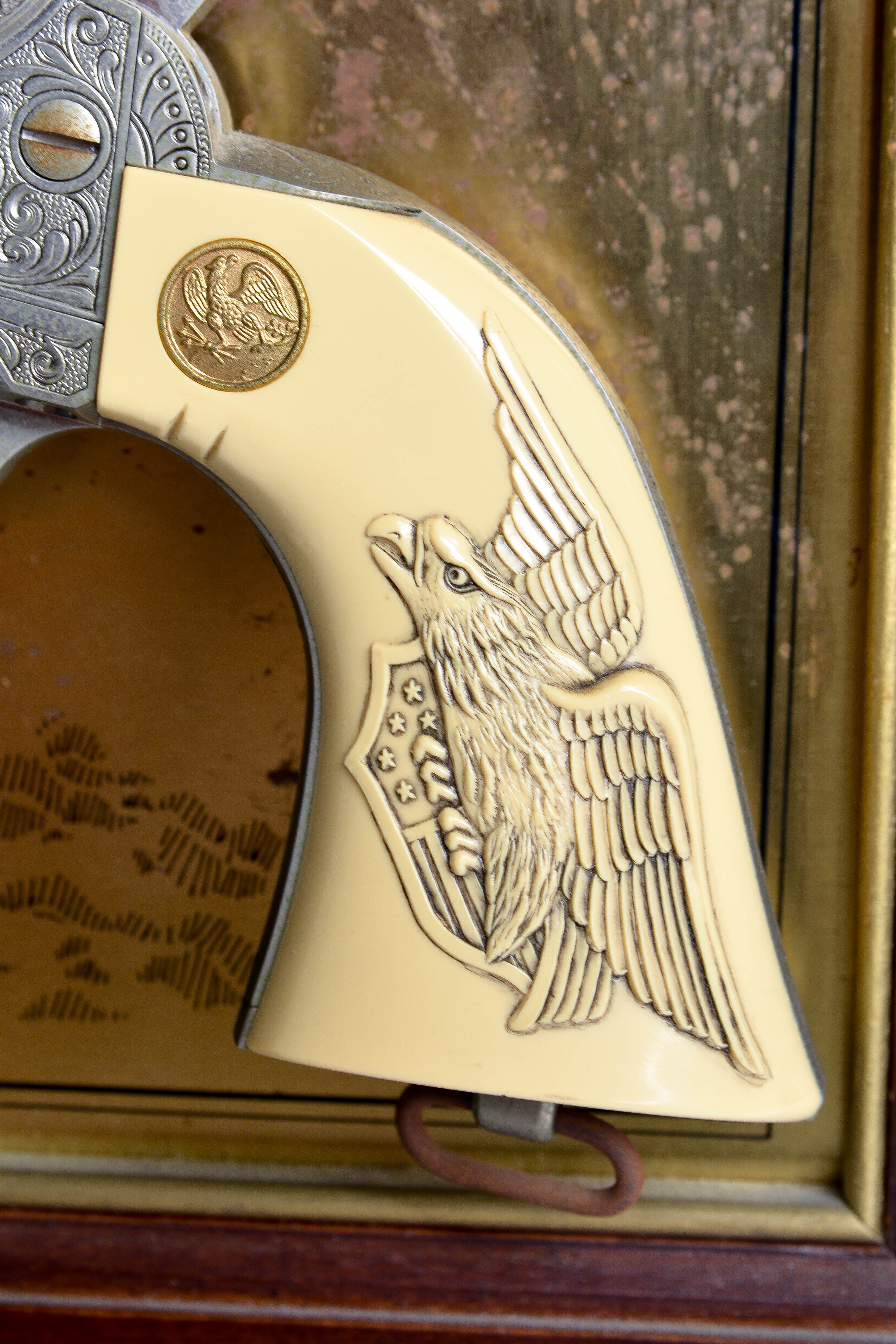 Collection of Three Framed Commemorative Replica Handguns