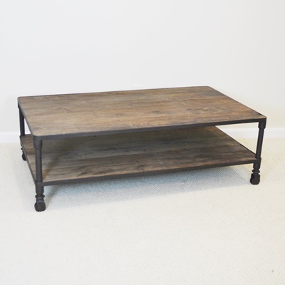 Restoration Hardware Dutch Industrial Reclaimed Elm Coffee Table