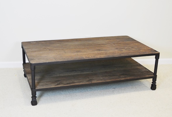 Restoration Hardware Dutch Industrial Reclaimed Elm Coffee Table