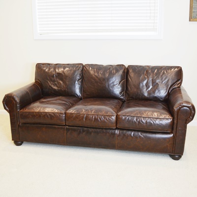 Restoration Hardware Original Lancaster Leather Sofa