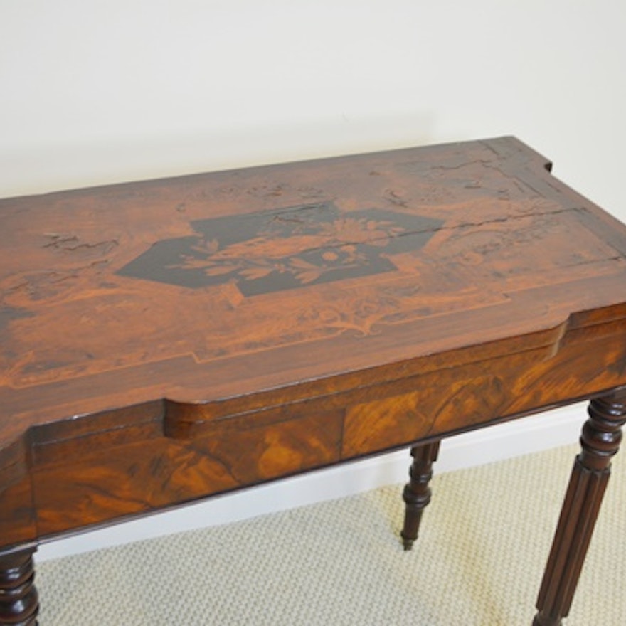 Antique American Federal Style Game Table, Circa 1830-60s