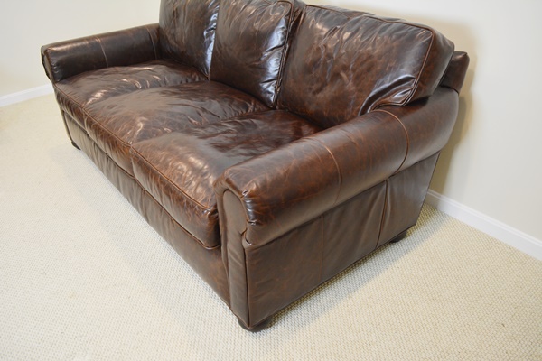 Restoration Hardware Original Lancaster Leather Sofa