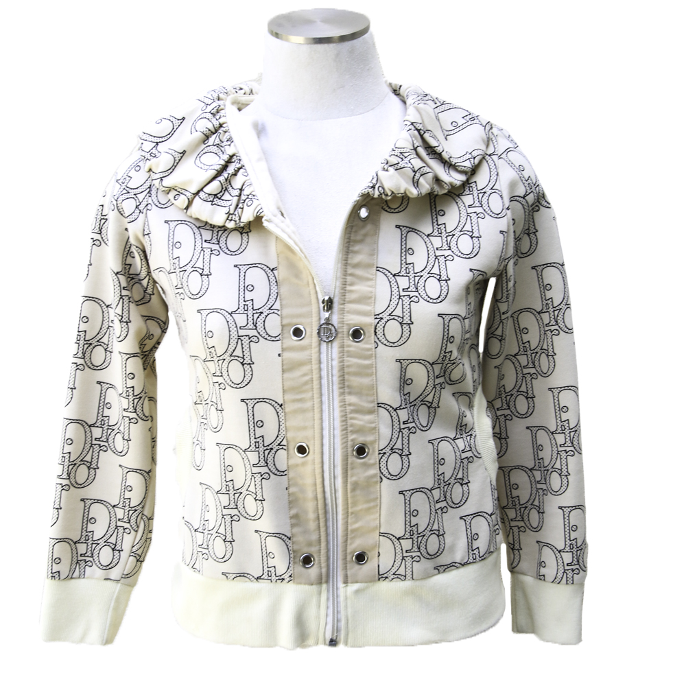 Christian Dior Boutique Monogrammed Zip Front Jacket