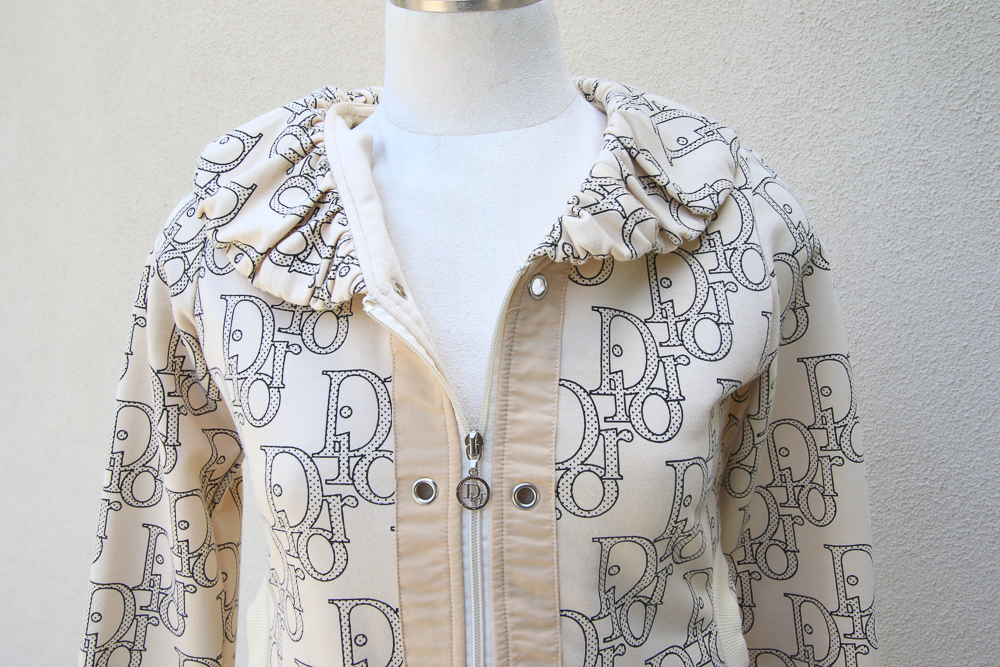 Christian Dior Boutique Monogrammed Zip Front Jacket
