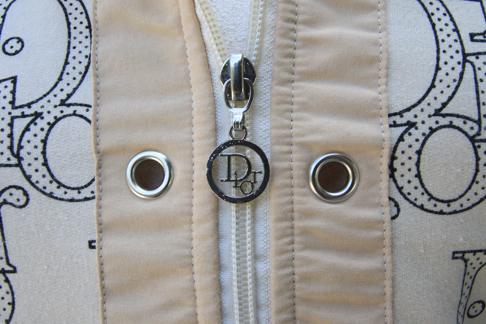 Christian Dior Boutique Monogrammed Zip Front Jacket