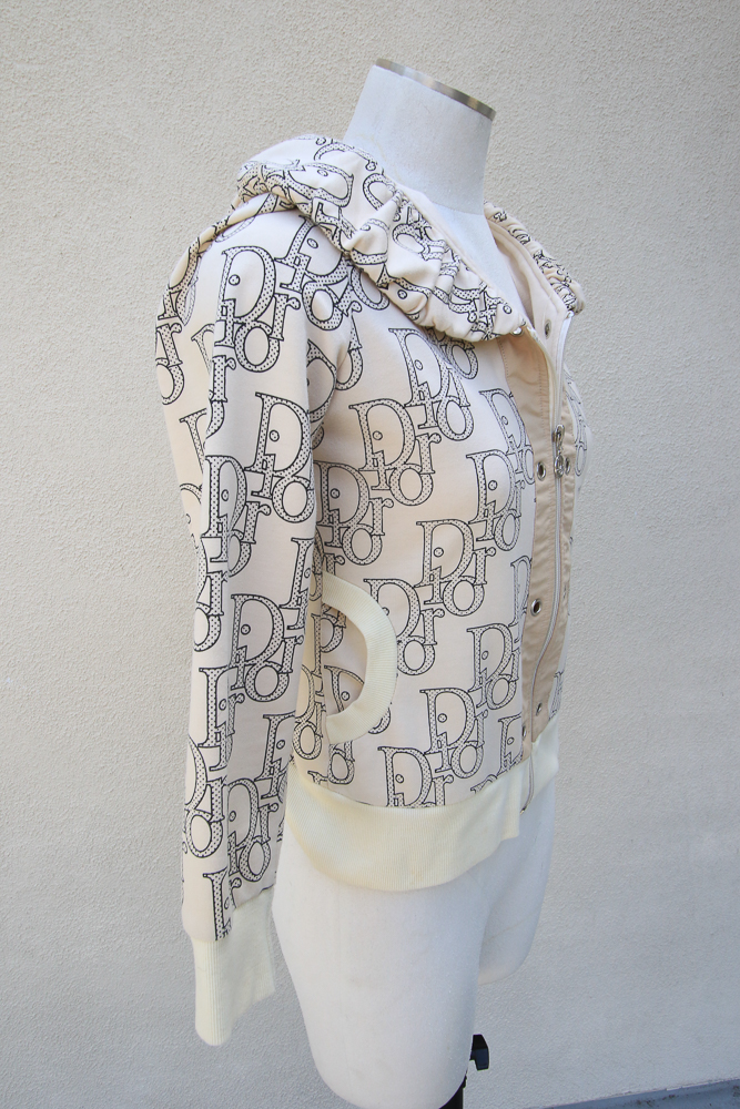 Christian Dior Boutique Monogrammed Zip Front Jacket