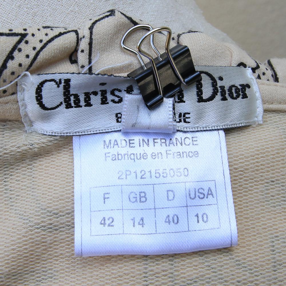 Christian Dior Boutique Monogrammed Zip Front Jacket