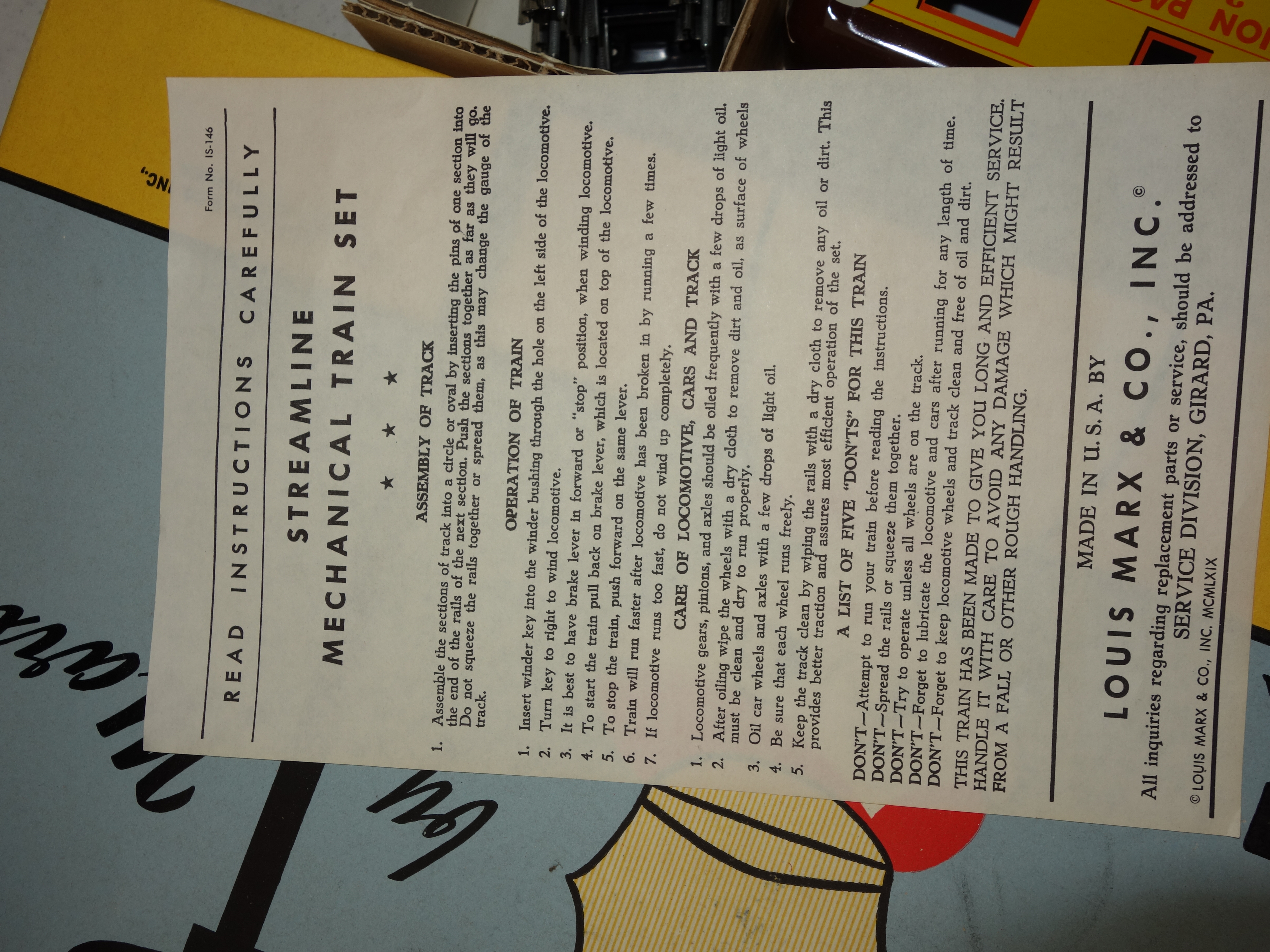 Marx and Other Vintage Train Sets