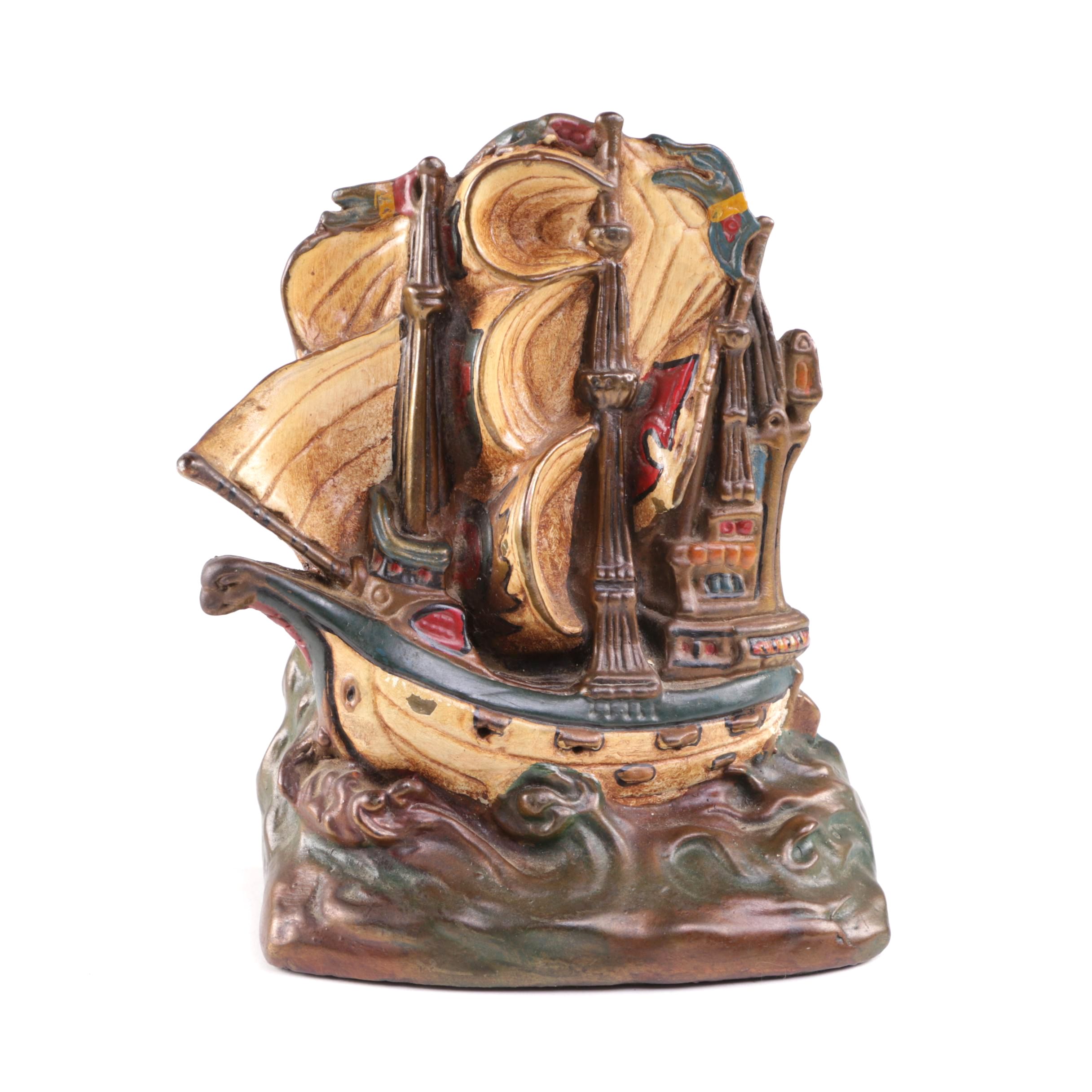Single "Invincible Armada" Bookend by Armor Bronze