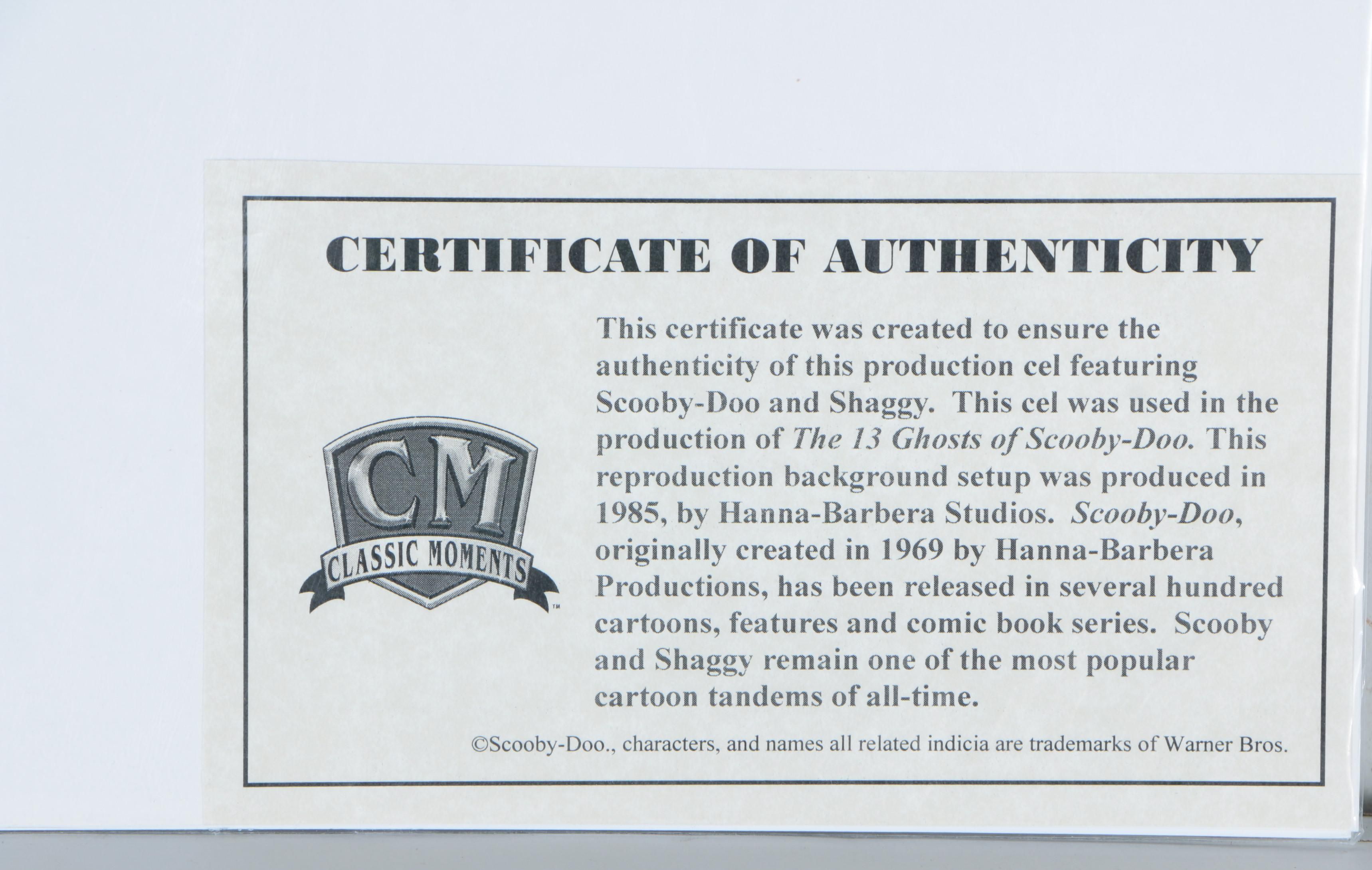 Scooby Doo Production Cels From "The Thirteen Ghosts of Scooby Doo"