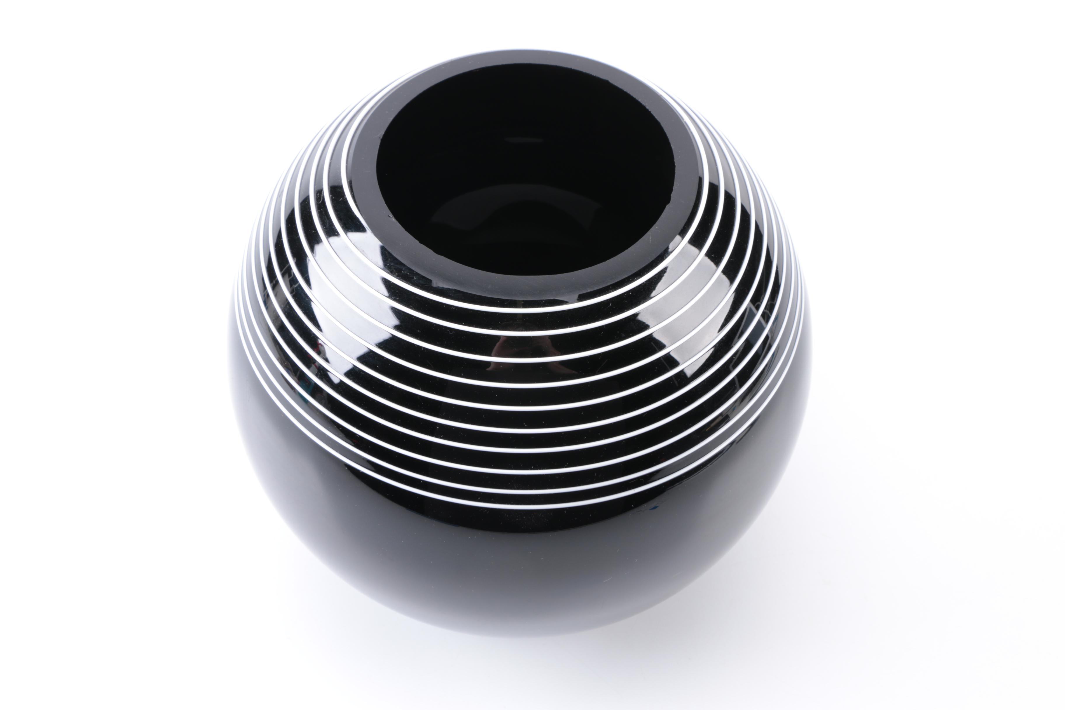 Spherical Art Glass Vase