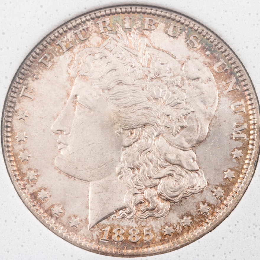 Encapsulated 1885 Morgan Silver Dollar