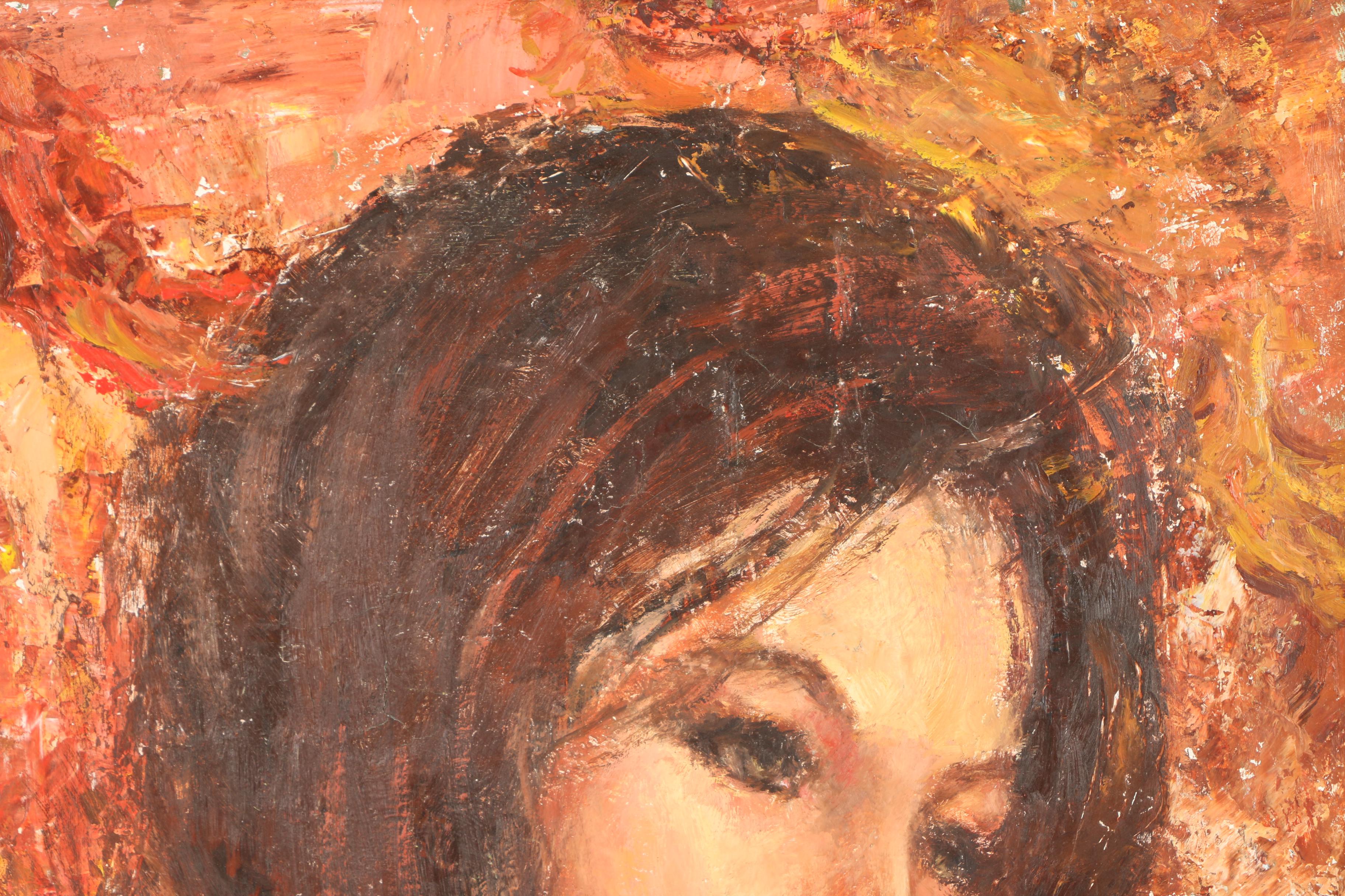 D. DeLand Oil Painting of a Woman's Face
